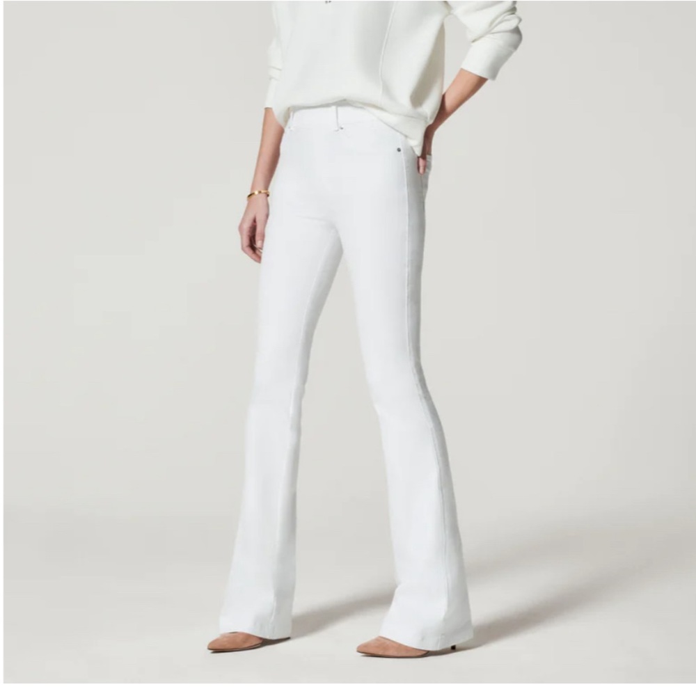 Spanx White Petite Flare Jean